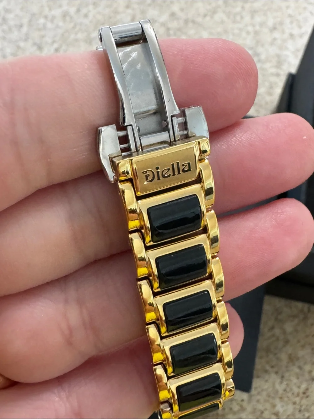Diella Automatic Wristwatch Women’s Luxury Skeleton Gold Jade Waterproof AD6025L